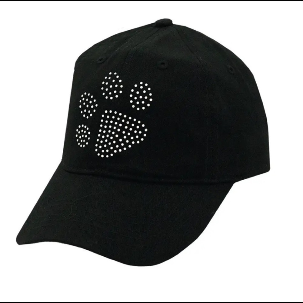 New Pawprint baseball cap hat dog cat black